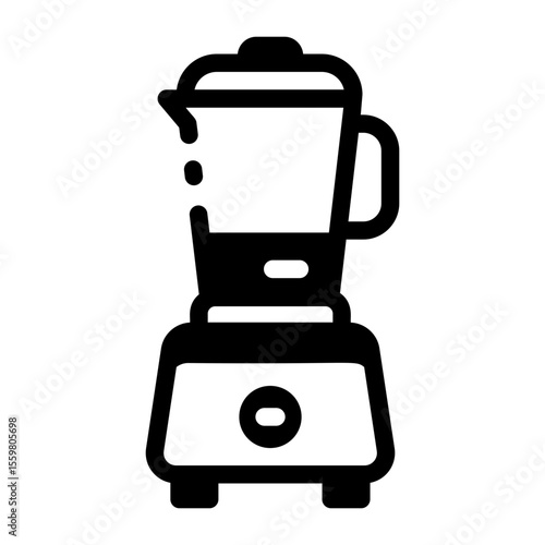 A linear style icon showing a mixer machine 
