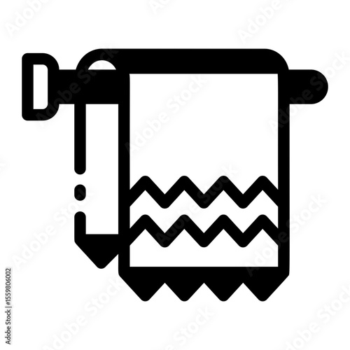  A linear style icon depicting bath towel
