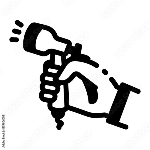 A filled style icon representing hand shower

