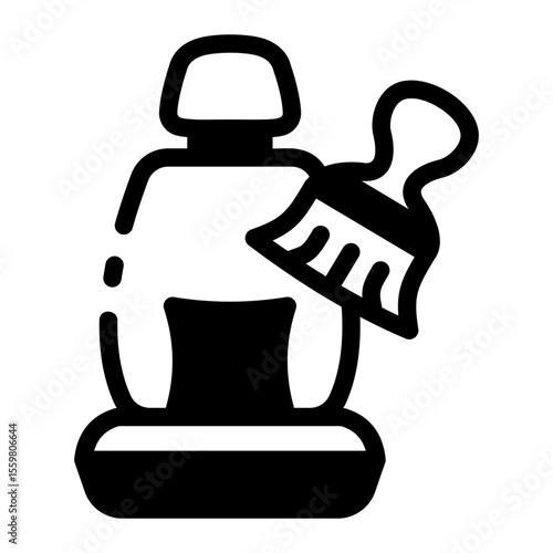 A glyph style icon showing washing seat
