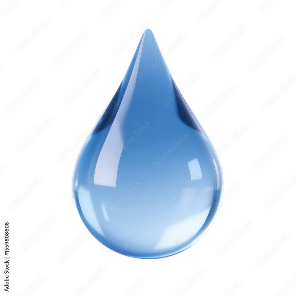 Single Blue Water Droplet Single Blue Water Droplet