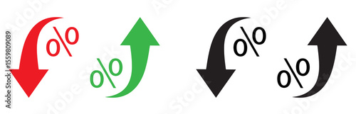 Fotografia Percent arrow icon