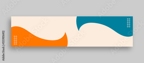 abstract corporate horizontal linkedin banner design