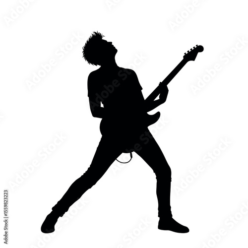 guitar player silhouette