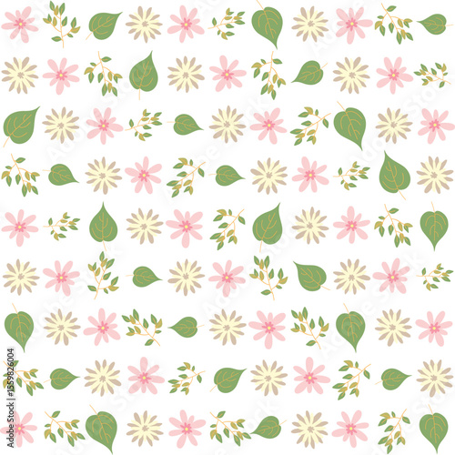 Wallpaper Mural Tropical seamless pattern featuring hibiscus blooms and monstera foliage. Ideal for textile prints, wallpapers, wrapping paper, Torontodigital.ca