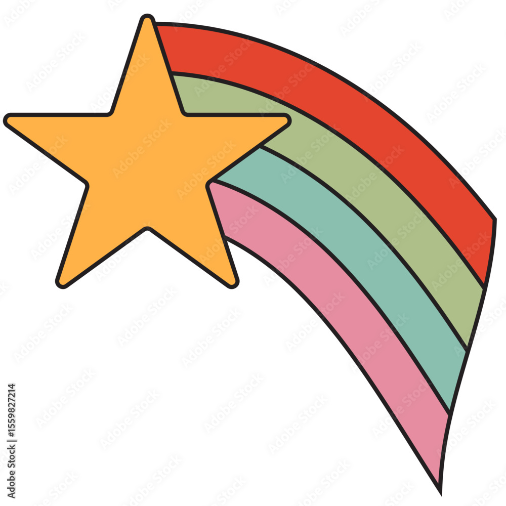 Obraz premium Retro Shooting Stars