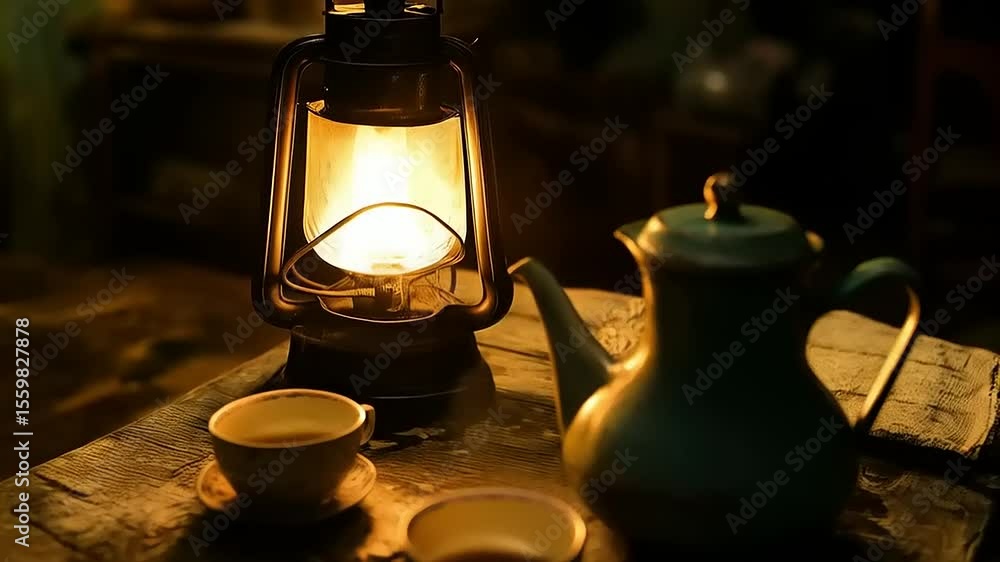Serene Night: Tea Time by Lantern Light Serene Night: Tea Time by Lantern Light