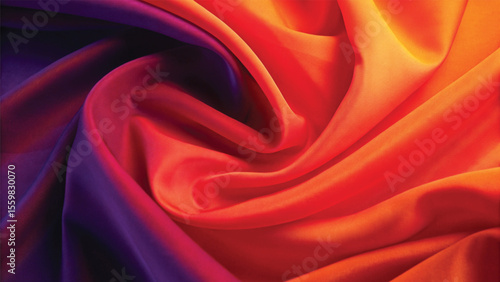 Velvety red rose petals on a luxurious silk and satin background capture the essence of romantic beauty and nature's delicate texture