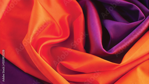 Velvety red rose petals on a luxurious silk and satin background capture the essence of romantic beauty and nature's delicate texture