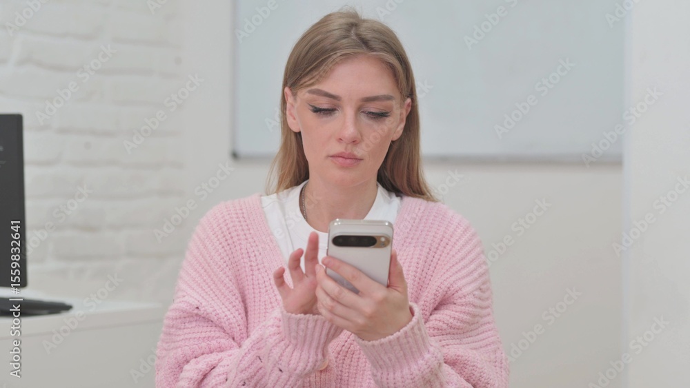 Portrait of Creative Young Woman Using Phone Portrait of Creative Young Woman Using Phone