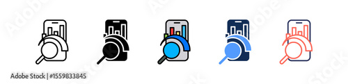 Mobile Analytics multiple icon