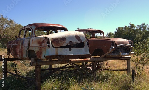 old rusty cars