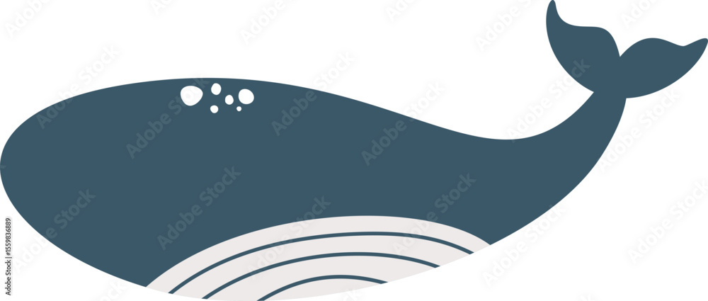 Fototapeta premium Cute whale vector illustration