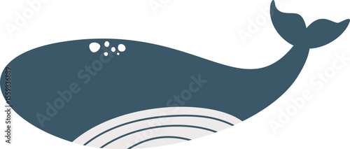 Cute whale vector illustration