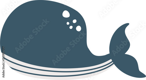 Cute whale vector illustration