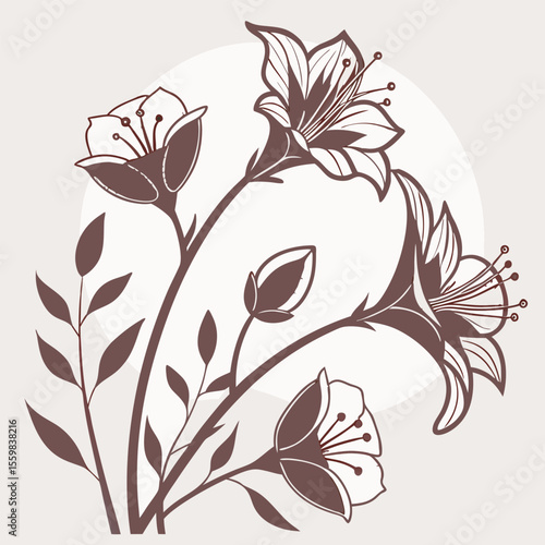 Vector illustration of a flower free online download.