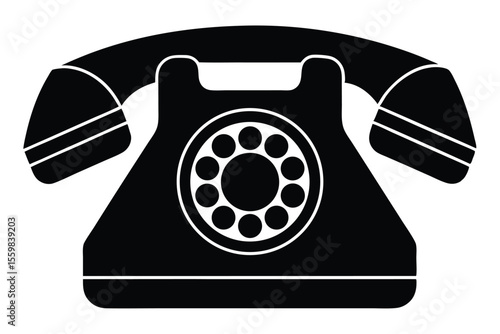 retro phone isolated on white