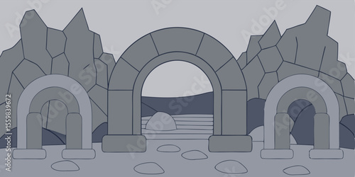 Ancient stone archways grace historic European cathedrals, inviting travelers to explore the architectural beauty and rich history within