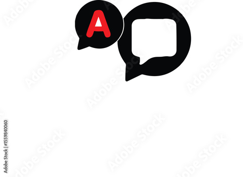 Tableau sur toile Dialogue Initiator Icon – Symbol of Communication and Language