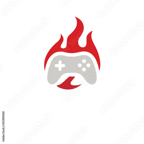 Flaming Game Controller – Symbol of Passion and Power