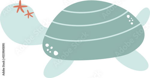 Cute turtle vector illustration