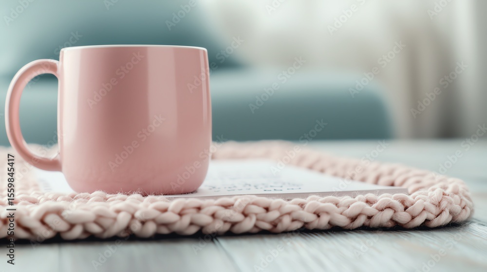 Home workspace with soft rug, tea mug, and to-do list Home workspace with soft rug, tea mug, and to-do list