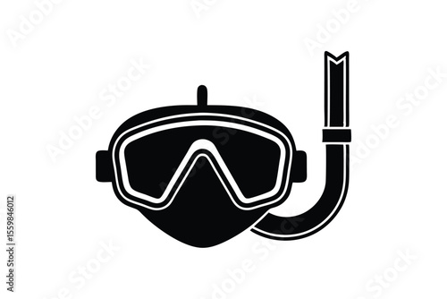 snorkeling gear vector icon