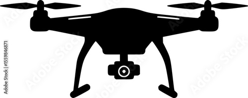 drone line art silhouette vector illustration
