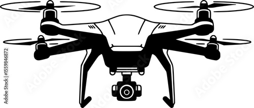 drone line art silhouette vector illustration
