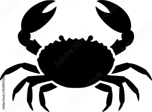 crab line art silhouette vector illustration
