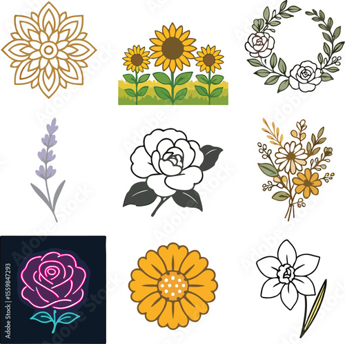 Botanical Medley IX – A Chromatic Sonata of Form and Flora