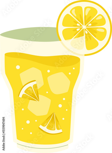 Iced Lemonade in a Glass

