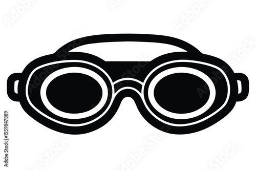 swimming goggles vector icon
