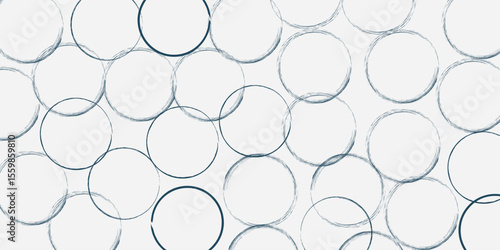 Blue circle pattern background block prints. vector background