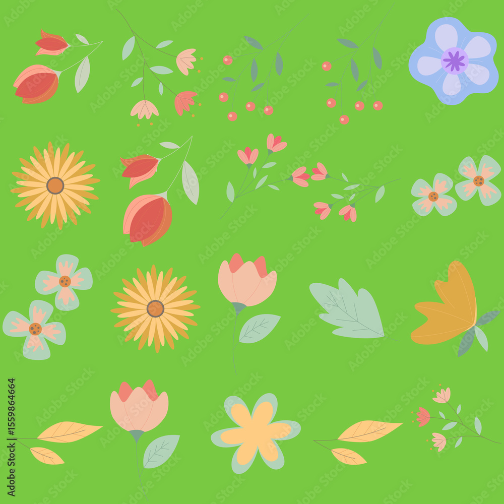 custom made wallpaper toronto digitalFlorar Pattern. Abstract Floral Background Design with Artistic Botanical Elements