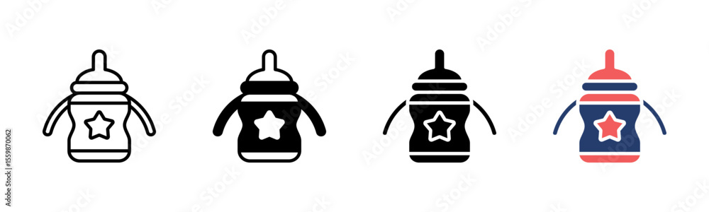 Fototapeta premium Feeder icon sheet multiple style collection