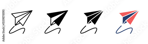 Paper Plane icon sheet multiple style collection