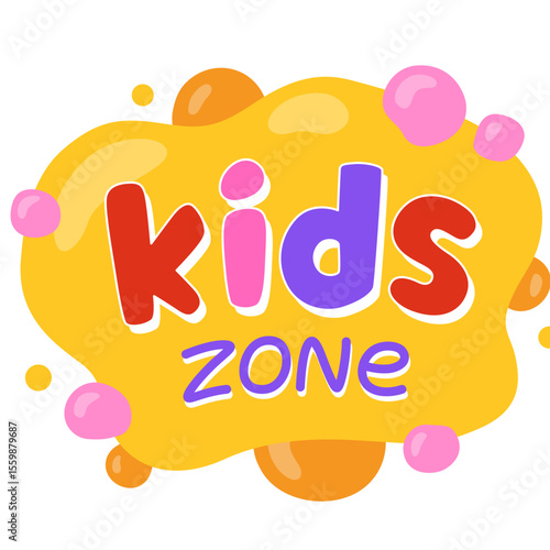 Kids zone banner label

