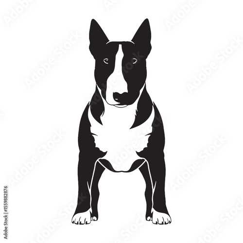 An essential Bull Terrier canine digital black graphic, a powerful tool for endeavors - Bull Terrier silhouette - Bull Terrier Vector - Silhouette of Bull Terrier - dog silhouette


