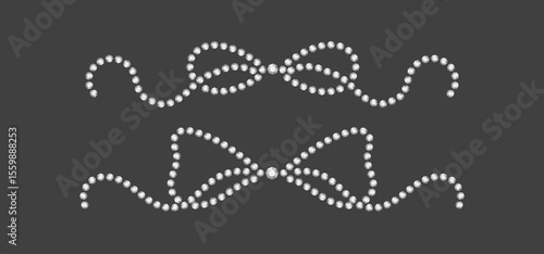 Jewel Rhinestone Ribbon Element