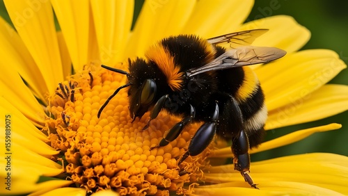 bee on yellow flower