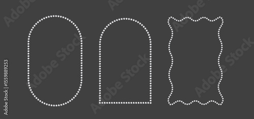 Jewel Rhinestone Border Frame Element