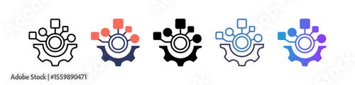 Technology multiple icon