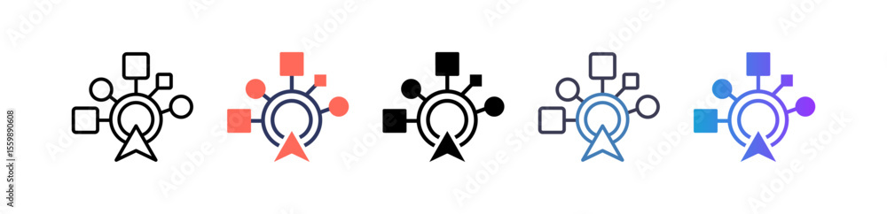 Interactivity multiple icon Interactivity multiple icon
