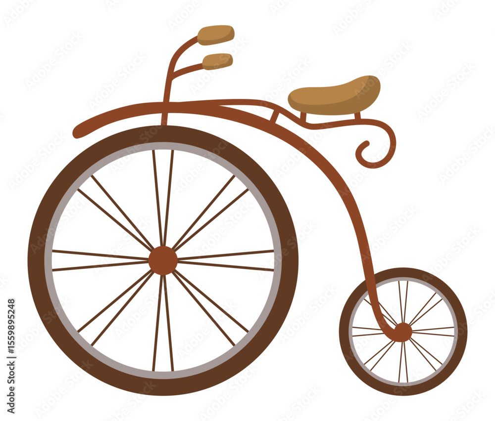 Fototapeta premium Retro Vintage Bicycle Transportation Vector Illustration
