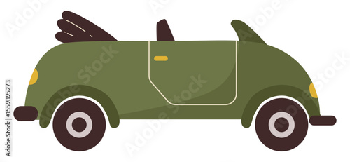Retro Vintage Car Transportation Vector Illustration