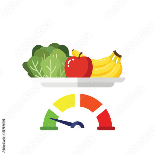healthy eating and weight management. illustration of healthy low calorie food. suitable for health theme. healthy food for diet