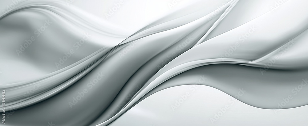 Obraz premium A captivating abstract background featuring soft gray waves that flow gracefully, creating a sense of elegance and modern minimalism, perfect for various design projects.