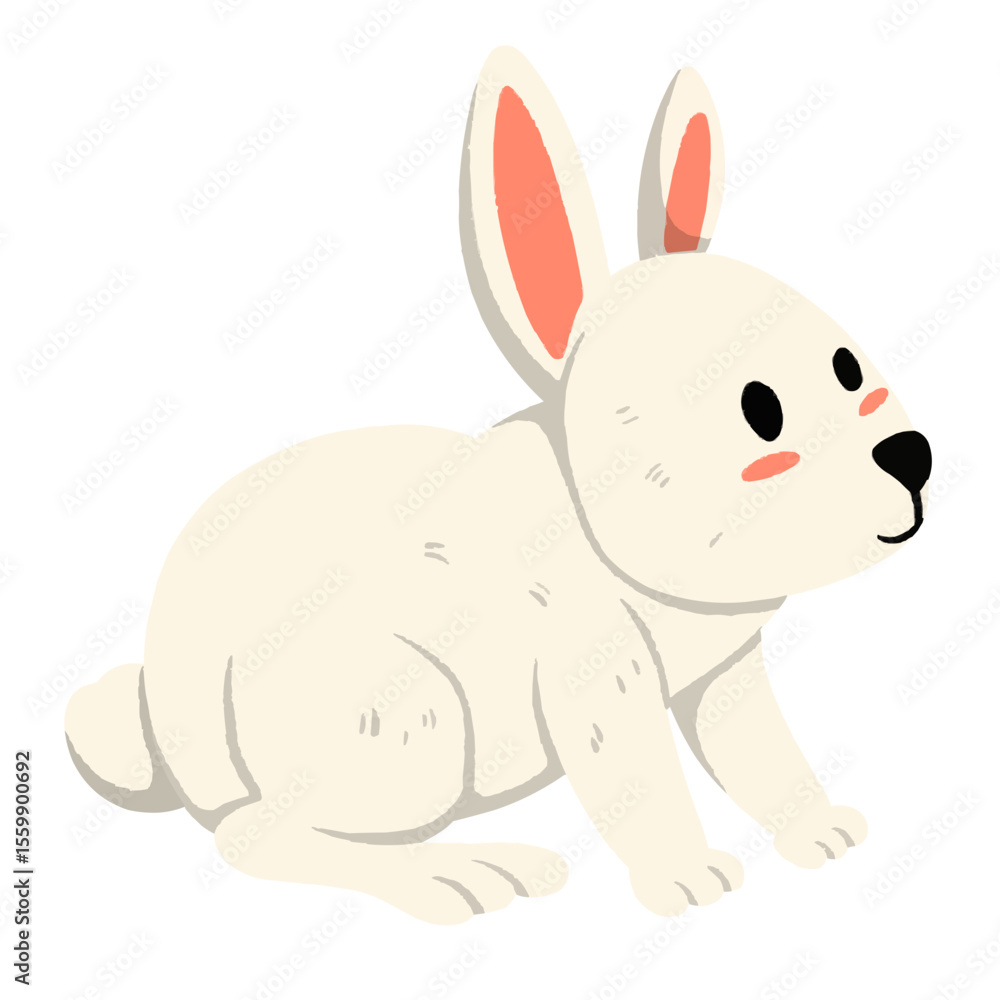 Naklejka premium Chinese Zodiac Animal Illustration Rabbit