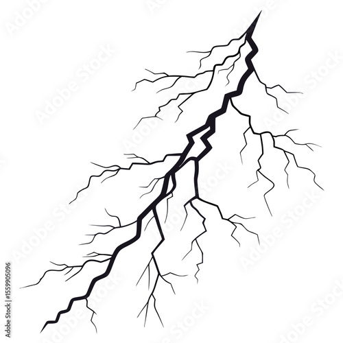 Lightning Bolt  icon of fire, thunder, and stars in pastel hand-drawn vector format.